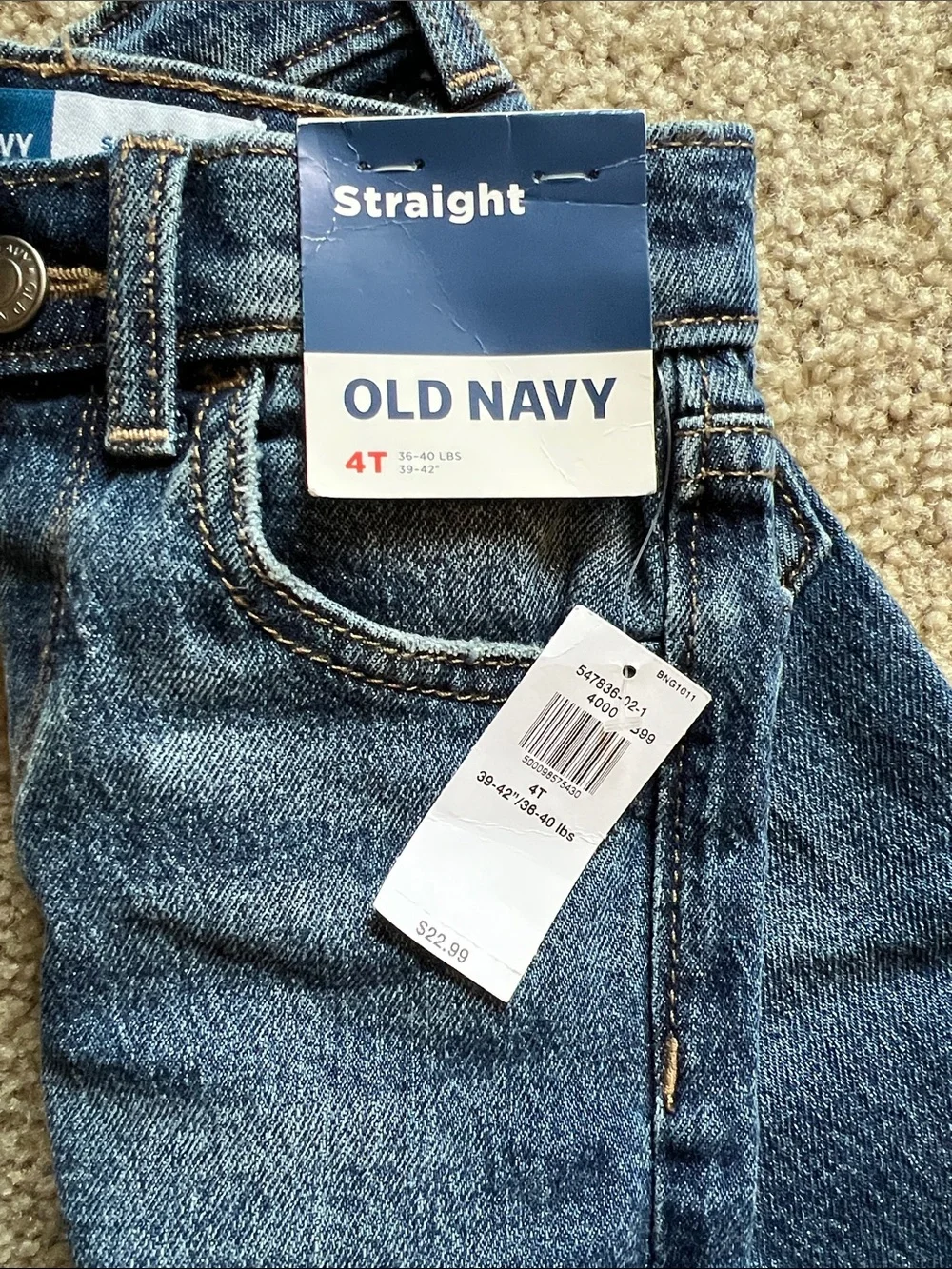 Old Navy Kids Straight Jeans in Blue Denim
